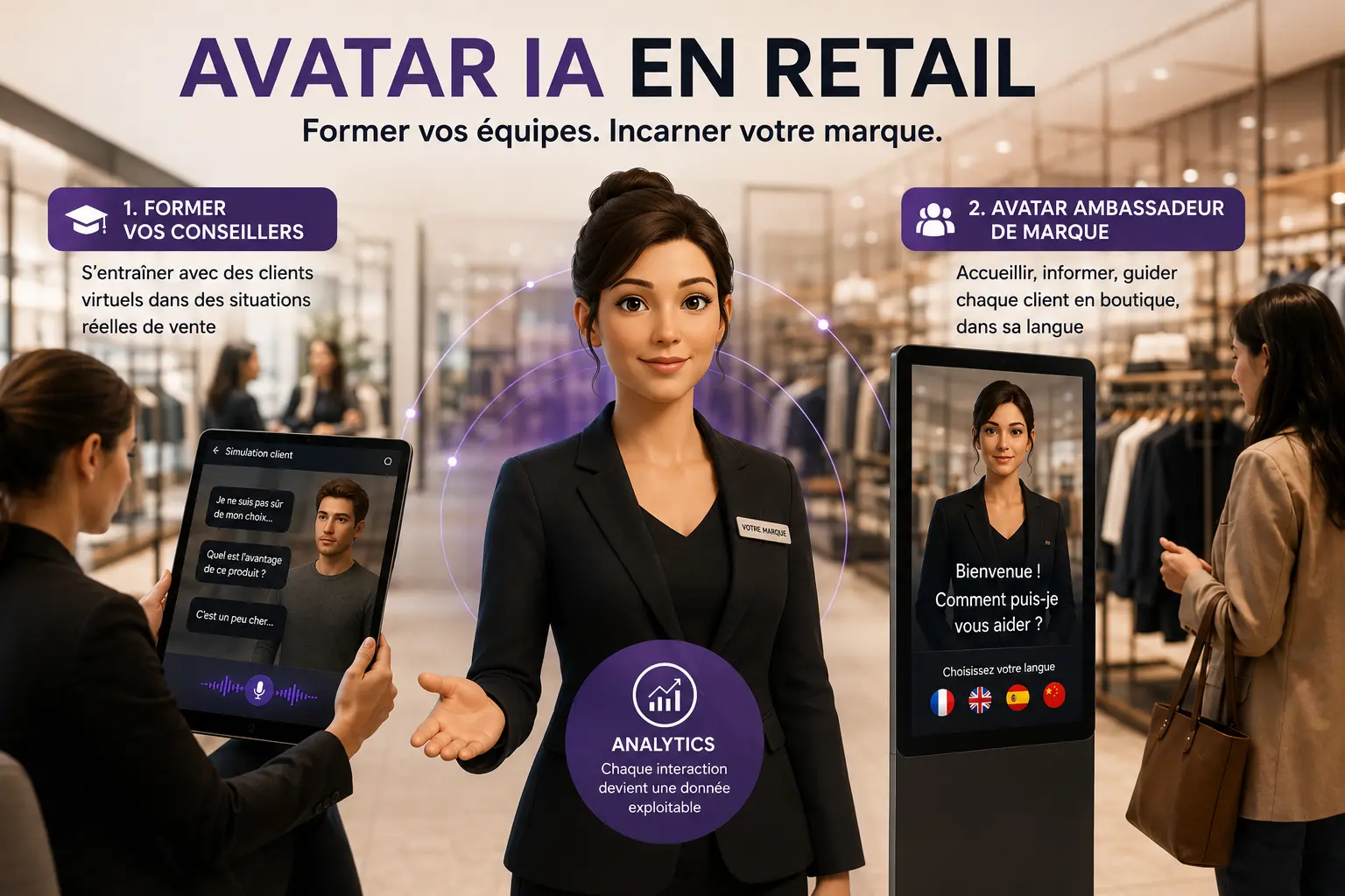 Avatar IA en retail : former vos conseillers et incarner votre marque sur tous les devices