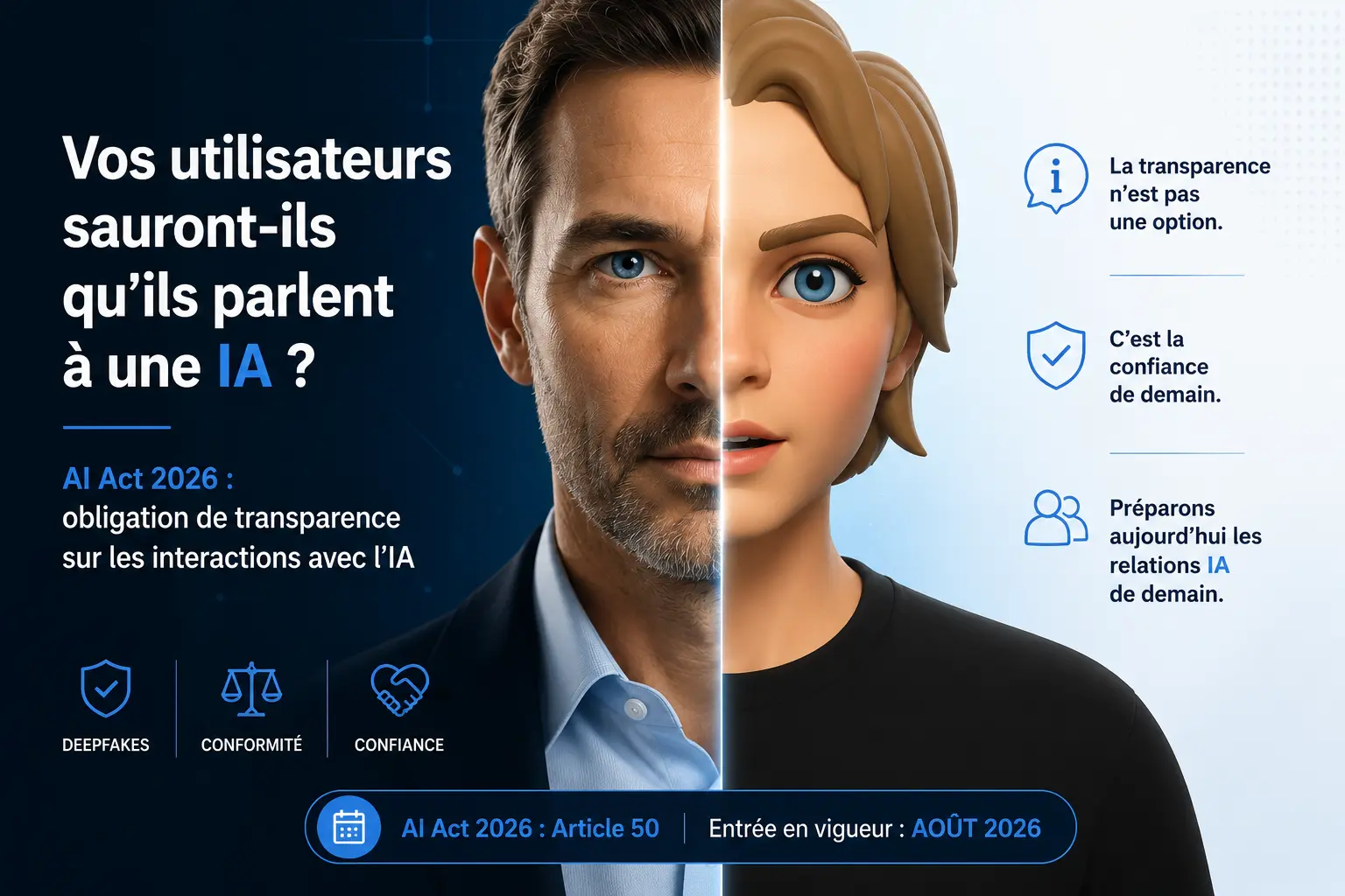 Deepfakes, avatars IA : connaissez-vous les obligations européennes   ?